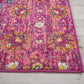HomeRoots 2' x 6' Fuchsia and Orange Distressed Runner Rug