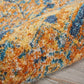 HomeRoots 2' x 6' Gold and Blue Antique Runner Rug