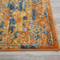 HomeRoots 2' x 6' Gold and Blue Antique Runner Rug