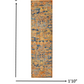 HomeRoots 2' x 6' Gold and Blue Antique Runner Rug