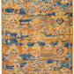 HomeRoots 2' x 6' Gold and Blue Antique Runner Rug