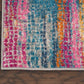 HomeRoots 2' x 6' Gray Colorful Abstract Stripes Runner Rug