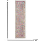 HomeRoots 2' x 6' Gray Distressed Ornamental Runner Rug