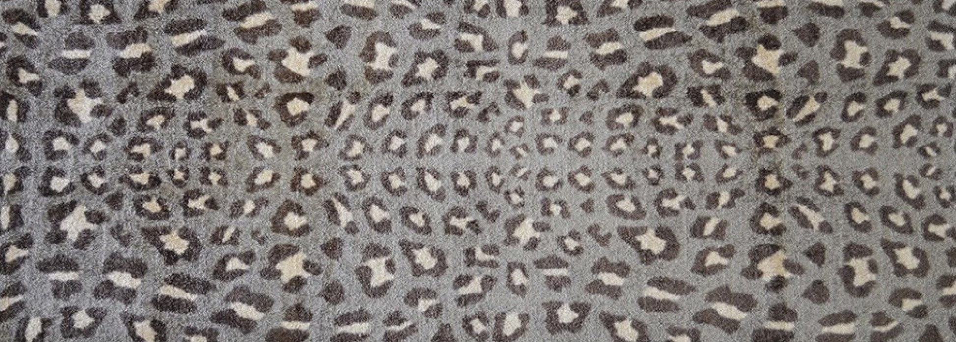 HomeRoots 2' x 6' Gray and Brown Cheetah Washable Runner Rug