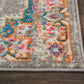 HomeRoots 2’ x 6’ Gray and Gold Medallion Runner Rug