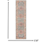 HomeRoots 2’ x 6’ Gray and Gold Medallion Runner Rug