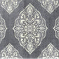 HomeRoots 2' x 6' Gray and Ivory Scallop Medallion Washable Runner Rug