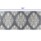 HomeRoots 2' x 6' Gray and Ivory Scallop Medallion Washable Runner Rug