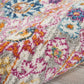 HomeRoots 2' x 6' Gray and Pink Distressed Runner Rug