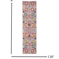 HomeRoots 2' x 6' Gray and Pink Distressed Runner Rug