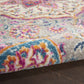 HomeRoots 2' x 6' Gray and Pink Medallion Runner Rug