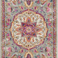 HomeRoots 2' x 6' Gray and Pink Medallion Runner Rug