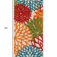 HomeRoots 2’ x 6’ Green Indoor Outdoor Runner Rug With Floral Finish