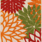HomeRoots 2’ x 6’ Green Indoor Outdoor Runner Rug With Floral Finish