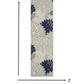 HomeRoots 2’ x 6’ Ivory and Navy Indoor Outdoor Runner Rug