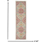 HomeRoots 2' x 6' Ivory and Pink Medallion Runner Rug