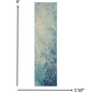 HomeRoots 2' x 6' Light Blue and Ivory Abstract Sky Runner Rug