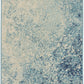 HomeRoots 2' x 6' Light Blue and Ivory Abstract Sky Runner Rug