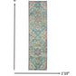 HomeRoots 2' x 6' Light Blue and Ivory Distressed Runner Rug