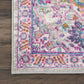 HomeRoots 2' x 6' Light Gray and Pink Medallion Runner Rug