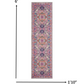 HomeRoots 2' x 6' Light Gray and Pink Medallion Runner Rug