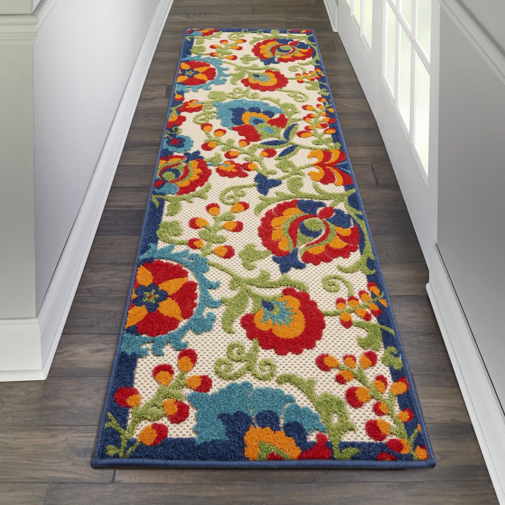 HomeRoots 2’ x 6’ Mediterra Indoor Outdoor Runner Rug
