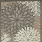 HomeRoots 2’ x 6’ Natural and Gray Indoor Outdoor Runner Rug