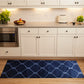 HomeRoots 2' x 6' Navy Nautical Knots Washable Runner Rug