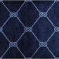HomeRoots 2' x 6' Navy Nautical Knots Washable Runner Rug