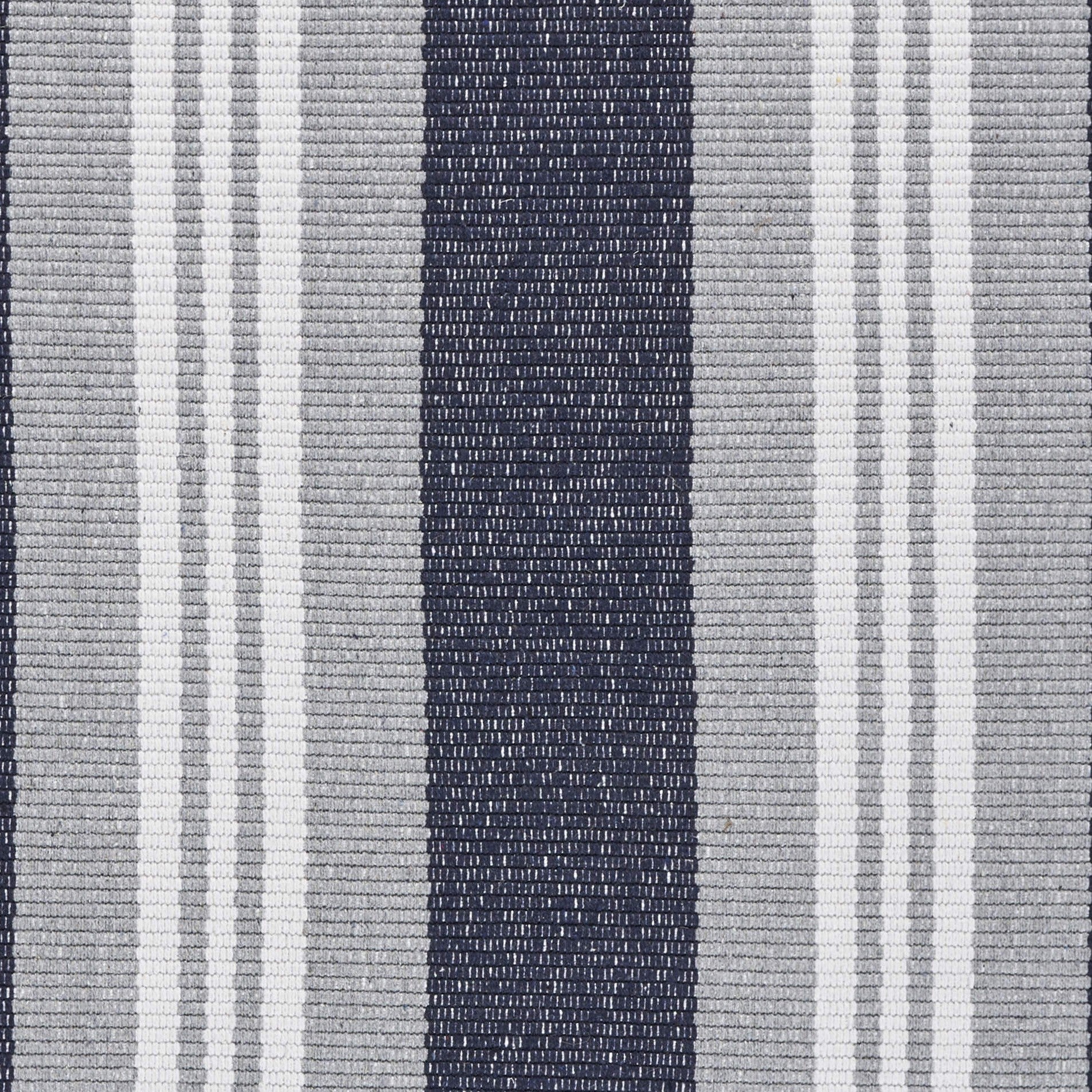 HomeRoots 2' x 6' Navy and Ivory Striped Runner Rug