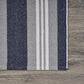 HomeRoots 2' x 6' Navy and Ivory Striped Runner Rug