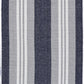 HomeRoots 2' x 6' Navy and Ivory Striped Runner Rug
