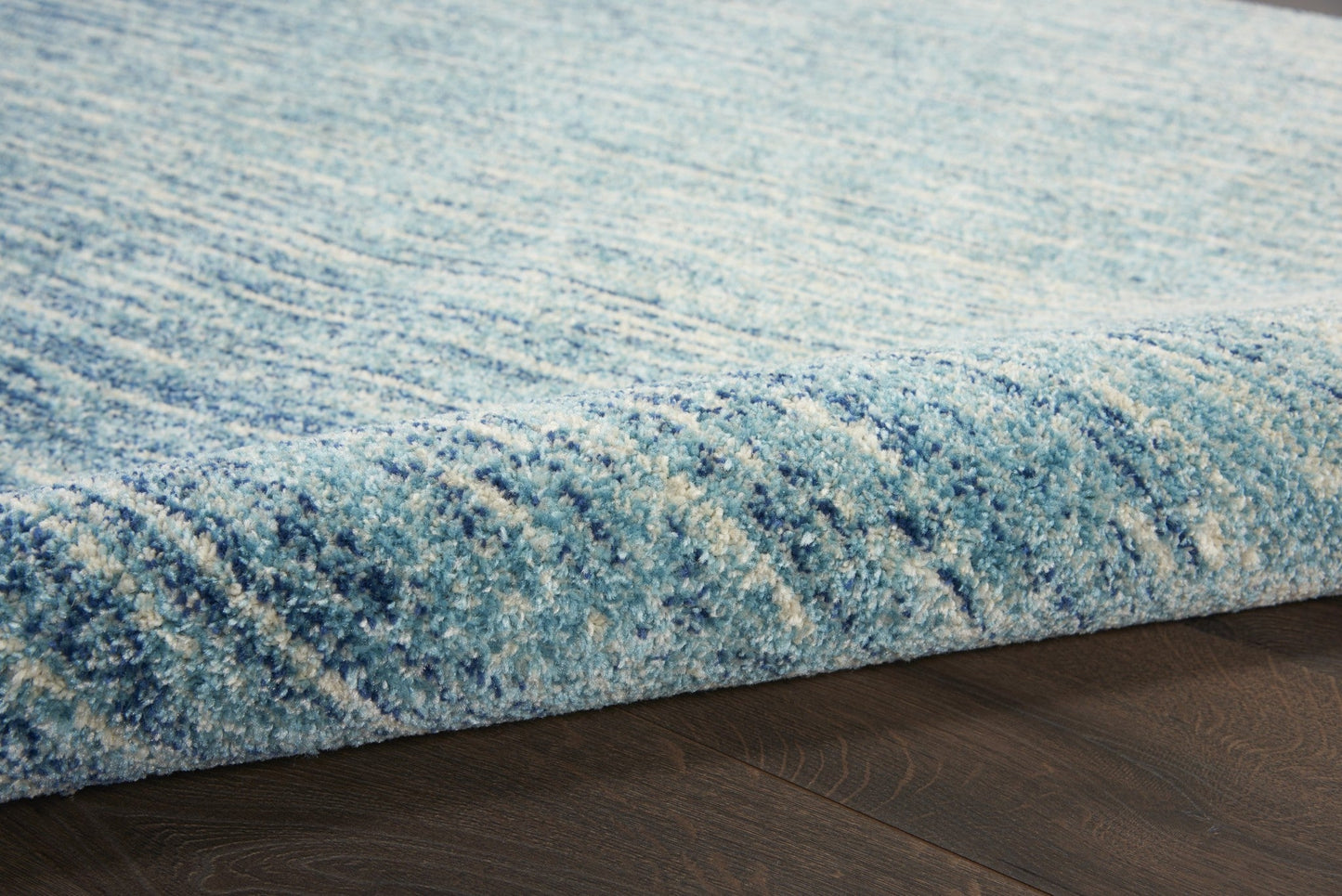HomeRoots 2' x 6' Navy and Light Blue Abstract Runner Rug