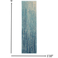 HomeRoots 2' x 6' Navy and Light Blue Abstract Runner Rug