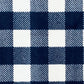 HomeRoots 2' x 6' Navy and White Buffalo Plaid Washable Runner Rug