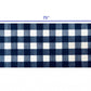 HomeRoots 2' x 6' Navy and White Buffalo Plaid Washable Runner Rug
