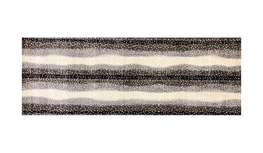 HomeRoots 2' x 6' Neutral Dot and Wave Washable Runner Rug