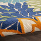 HomeRoots 2’ x 6' Orange Outdoor Runner Rug With Floral Finish
