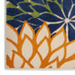 HomeRoots 2’ x 6' Orange Outdoor Runner Rug With Floral Finish