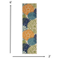 HomeRoots 2’ x 6' Orange Outdoor Runner Rug With Floral Finish