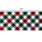 HomeRoots 2' x 6' Red and Green Plaid Washable Runner Rug