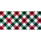 HomeRoots 2' x 6' Red and Green Plaid Washable Runner Rug