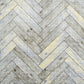 HomeRoots 2' x 6' Rustic Gray Herringbone Washable Runner Rug