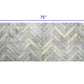HomeRoots 2' x 6' Rustic Gray Herringbone Washable Runner Rug