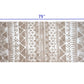 HomeRoots 2' x 6' Sandy Tan and White Zigs and Zags Washable Runner Rug