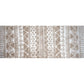 HomeRoots 2' x 6' Sandy Tan and White Zigs and Zags Washable Runner Rug