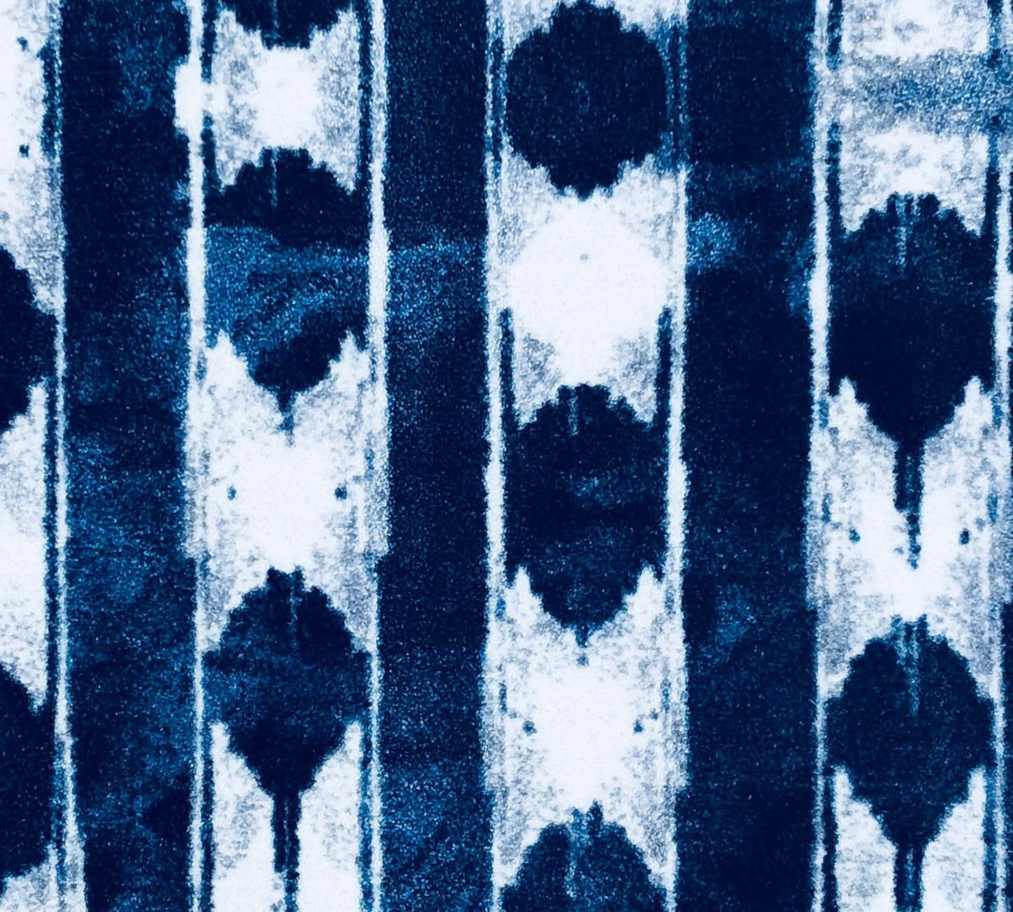 HomeRoots 2' x 6' Shades of Blue Abstract Stripes Washable Runner Rug
