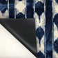 HomeRoots 2' x 6' Shades of Blue Abstract Stripes Washable Runner Rug