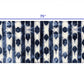 HomeRoots 2' x 6' Shades of Blue Abstract Stripes Washable Runner Rug