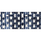 HomeRoots 2' x 6' Shades of Blue Abstract Stripes Washable Runner Rug